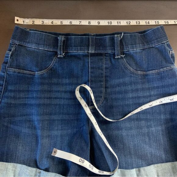 JUDY BLUE High Rise Pull On Cuffed Shorts Blue 1XL - Picture 13 of 15